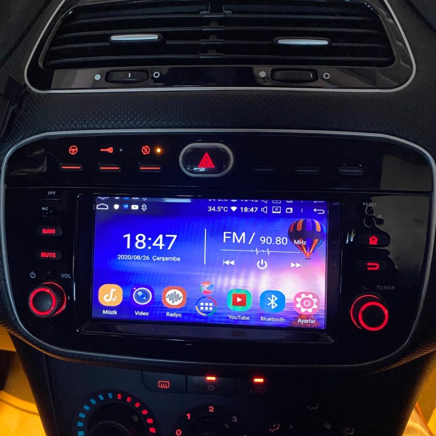 Fiat Punto Evervox EVR-5204 Android Multimedya Menü Ekranı