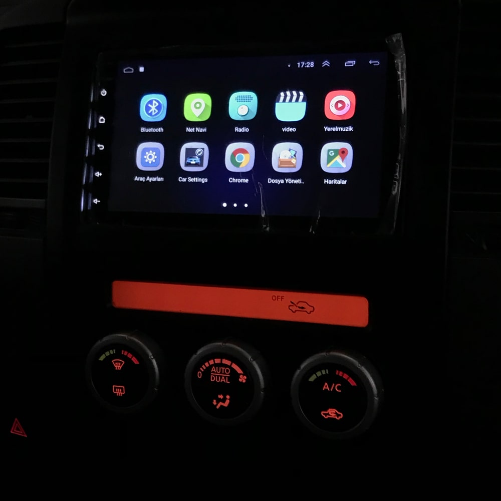 Nissan Navara Beta Android 10 Multimedya Menü Ekranı