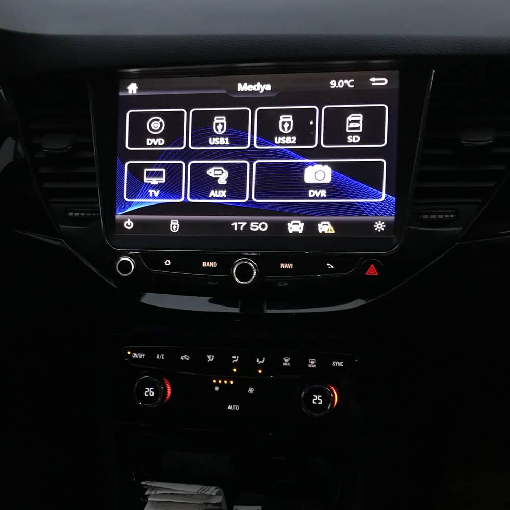 Opel Astra K Necvox Multimedya Menü Ekranı