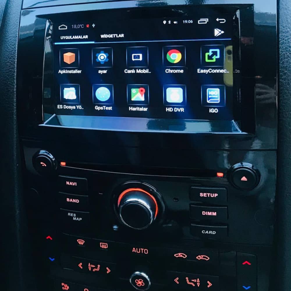 Peugeot 407 Navimex NAV 9928 Android Multimedya Menü Ekranı