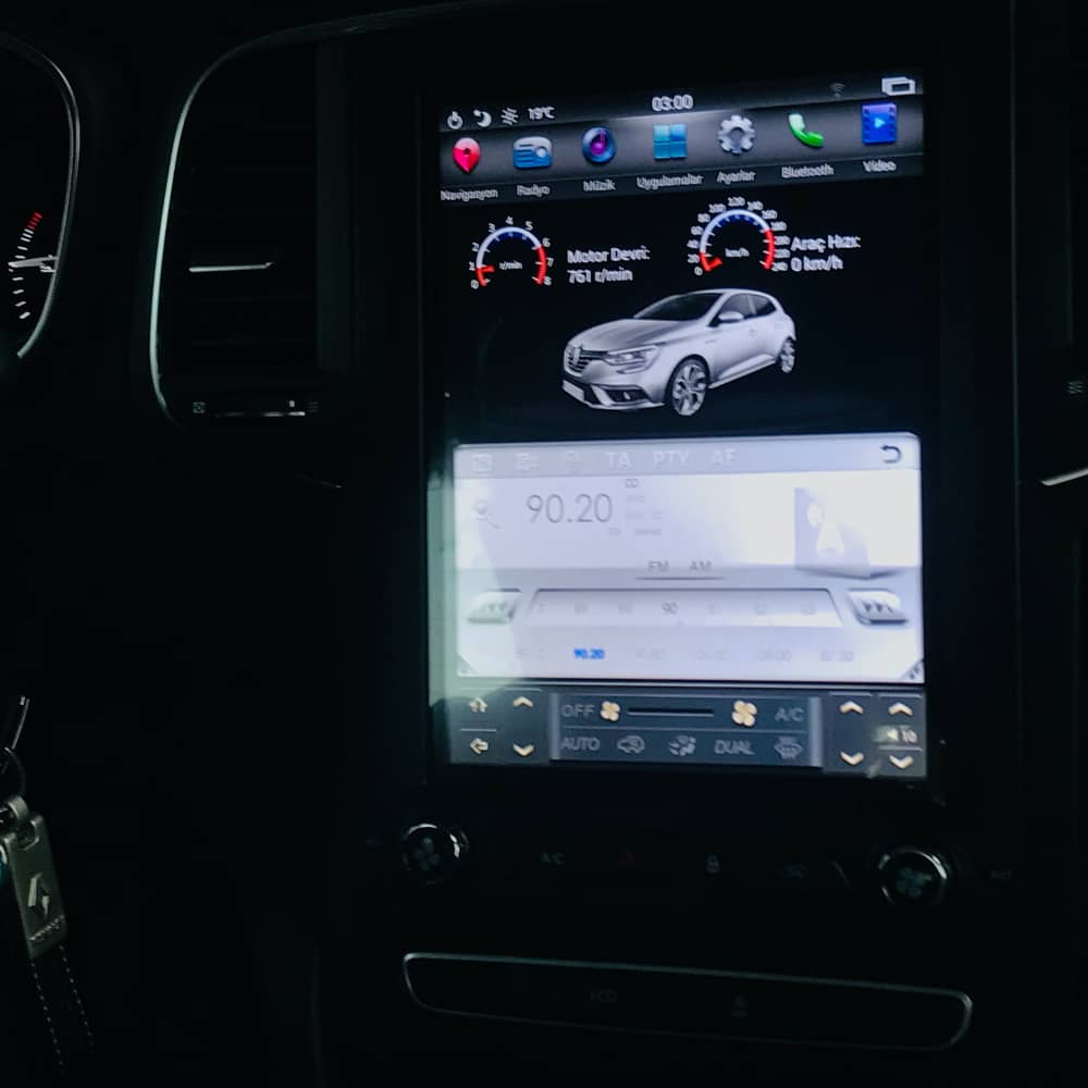 Renault Megane 4 BRC Android Multimedya Araç Bilgi Ekranı