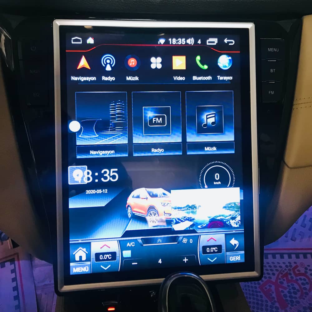 Nissan X-Trail Tesla Android Multimedya Araç Bilgi Ekranı