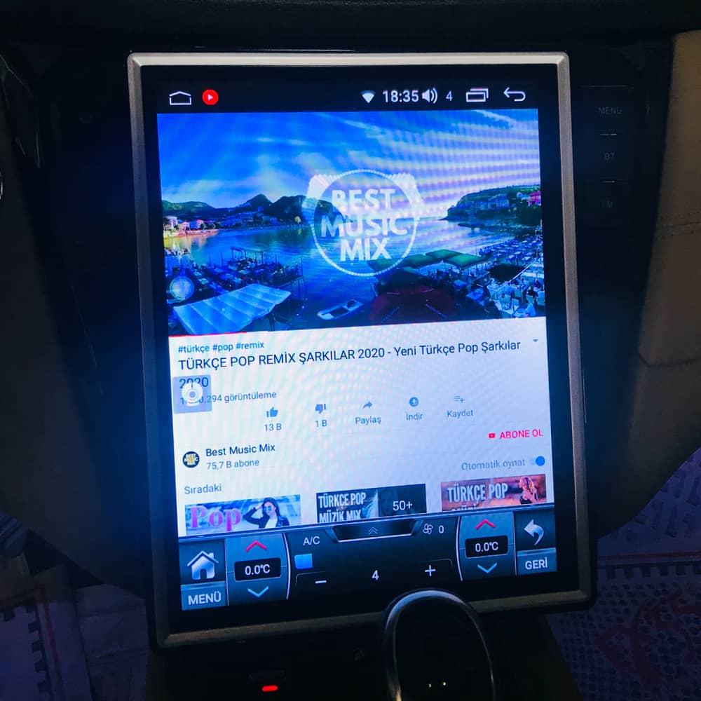 Nissan X-Trail Tesla Android Multimedya Youtube İzleme Ekranı