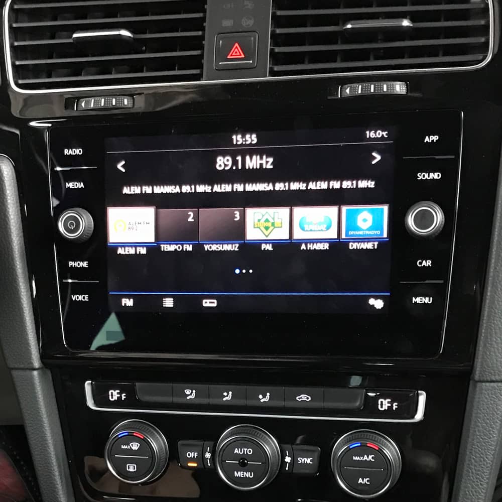Volkswagen Golf 7 Evervox EVR 703 INTERFACE Android Multimedya Radyo