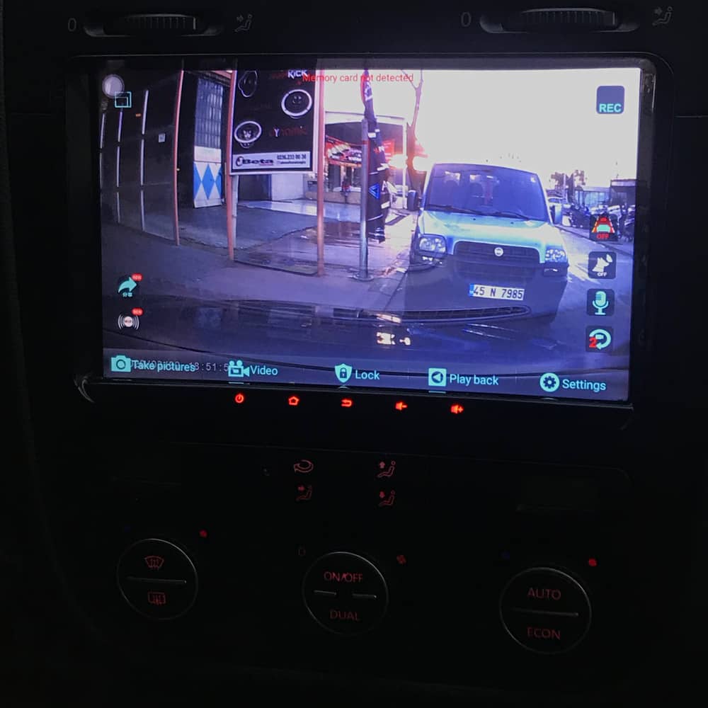 Volkswagen Golf Navera Android Multimedya Ön Kayıt Kamerası