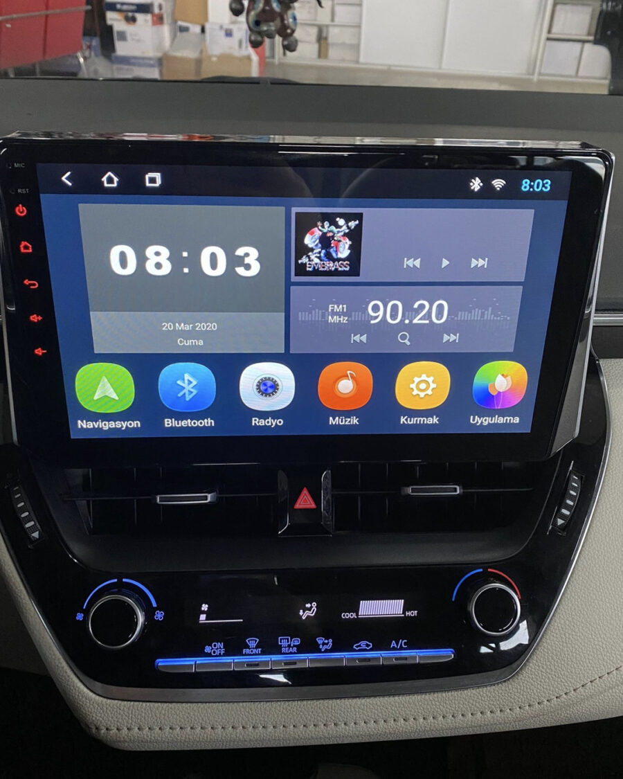 Toyota Corolla 2020 Android 10 Multimedya Tesla ekran